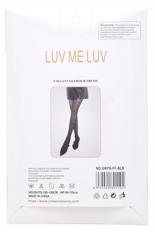 FF Logo Mesh Pantyhose Black