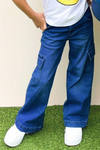 Wide Leg Cargo Denim Pant