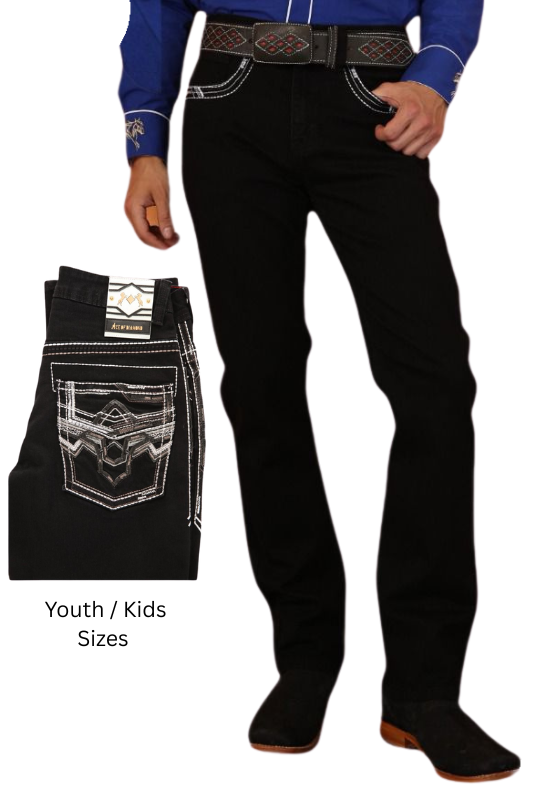 Tribal Stitch Pocket Kids Jeans