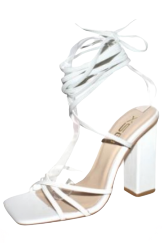 Wrap Tie Chunky Heel