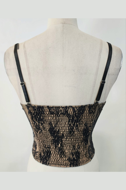 Nude Illusion Lace Corset Top