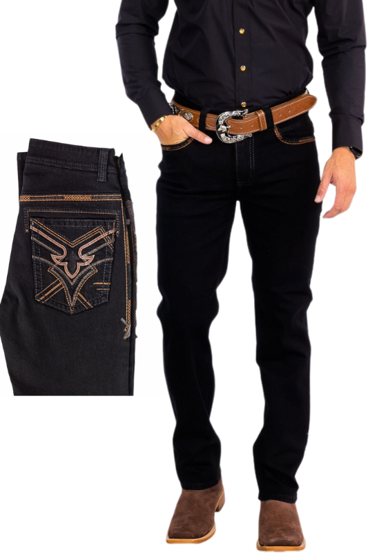 Western Pocket Stitch Bootcut Jeans