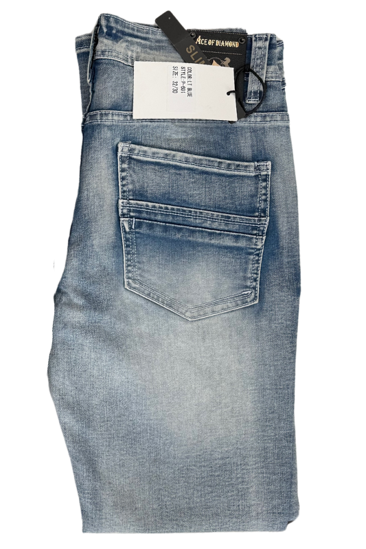 Slim Fit Basic Washed Denim