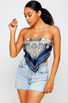 Satin Bandana Tube Top w/ Tie