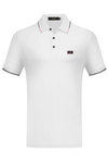 Solid Polo w/Emblem on Chest Polo