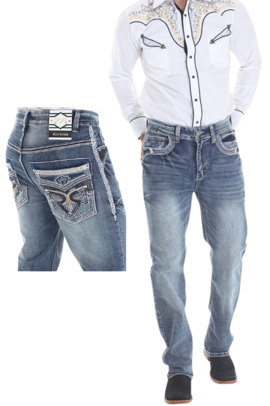 Arrowhead Embroidered Bootcut Denim