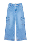 Wide Leg Cargo Denim Pant