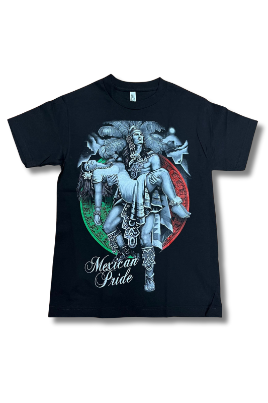 Mexican Pride Popoca and Mixtli Graphic Tee
