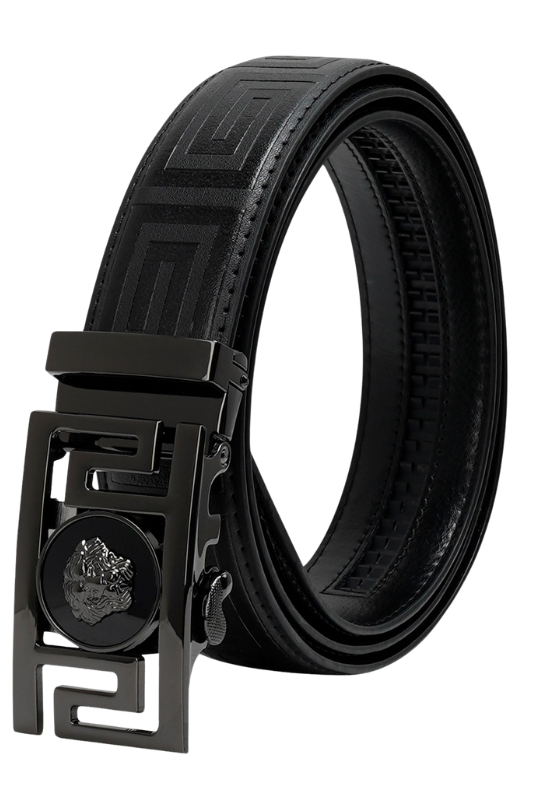 Geo Lion Buckle Belt Gunmetal