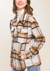 Wool Blend Plaid Button Up Shacket