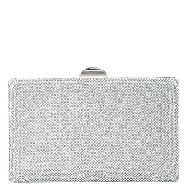 Rhinestone Knot Handle Square Bag