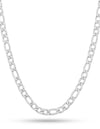 6MM, 20" Stainless Steel Figaro Chain Silver