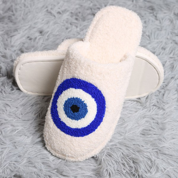 Evil Eye Plush Slippers