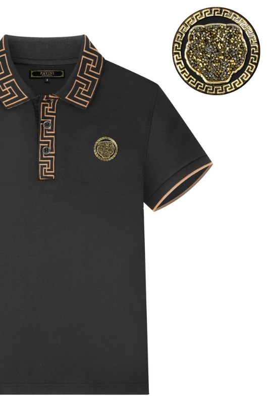 Cougar Crystal Head Geo Trim Polo