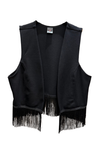 Open Front Fringe Vest