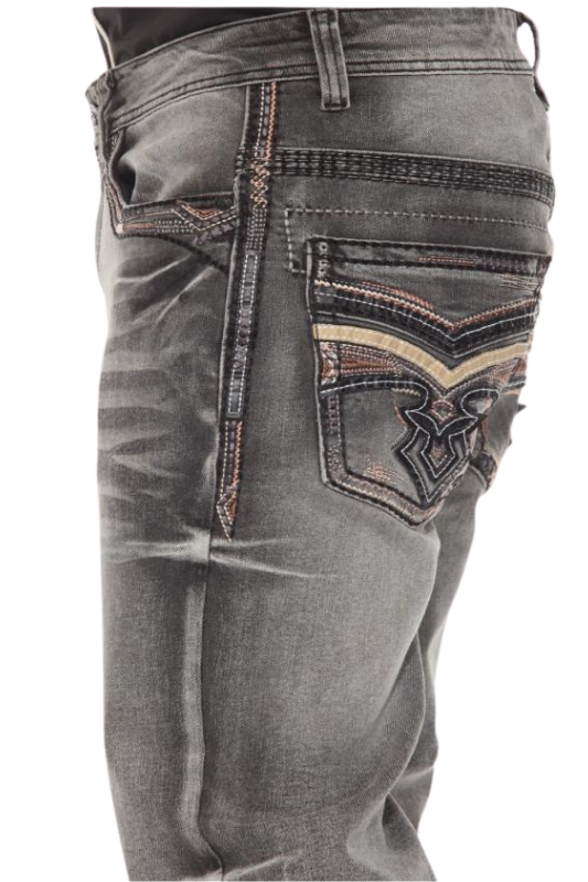 Pointed Arrow Stitch Pocket Denim