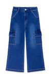 Wide Leg Cargo Denim Pant