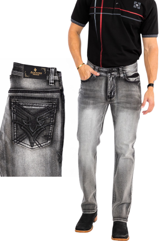 Western Pocket Stitch Bootcut Jeans