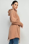 Peach Skin Mock Hooded Jacket