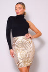 Art Deco Sequin Mini Skirt