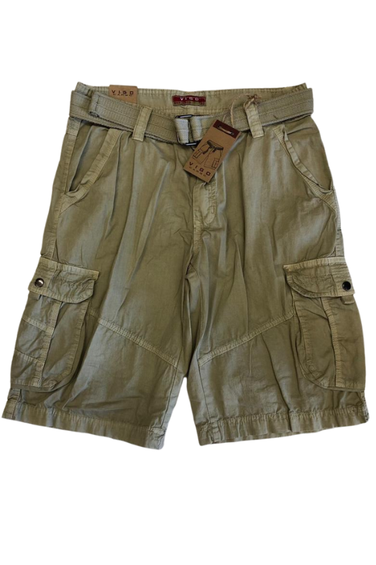 Belted Tactical Cargo Shorts