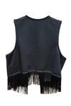 Open Front Fringe Vest