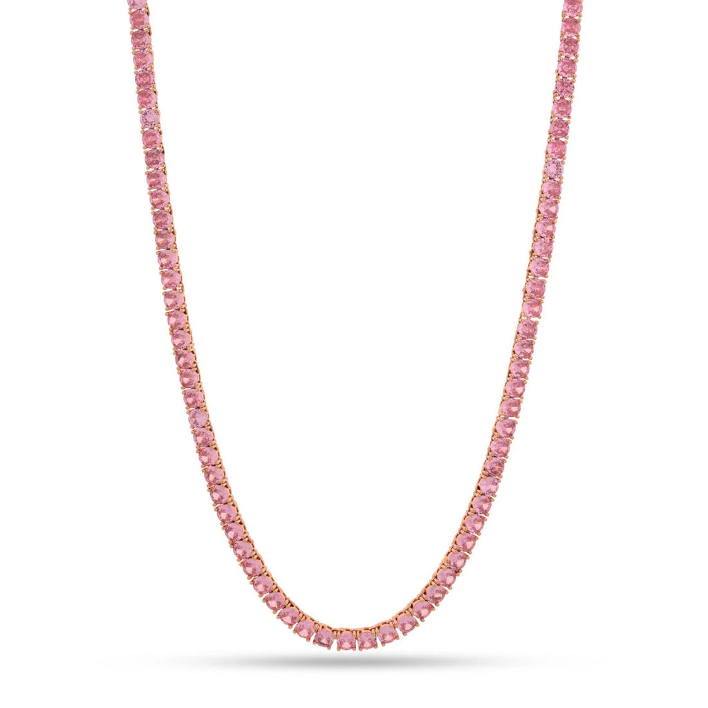 5mm, 18" Pink Tennis Chain