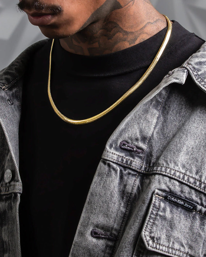 5MM, 22" 14K Gold Herringbone Chain