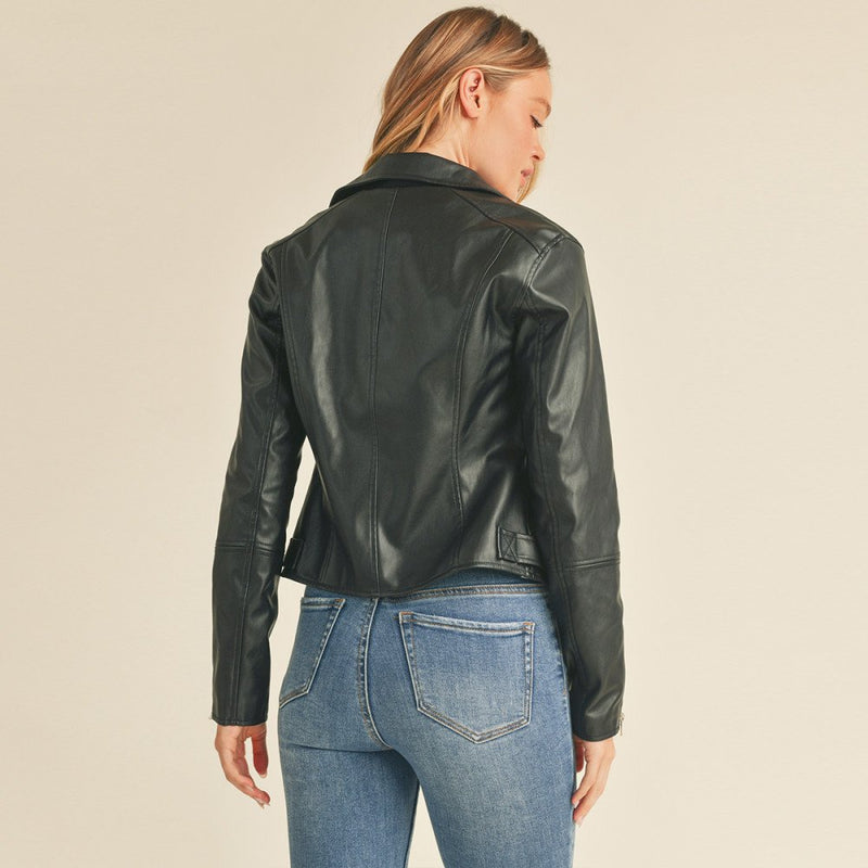 PU Moto Biker Jacket