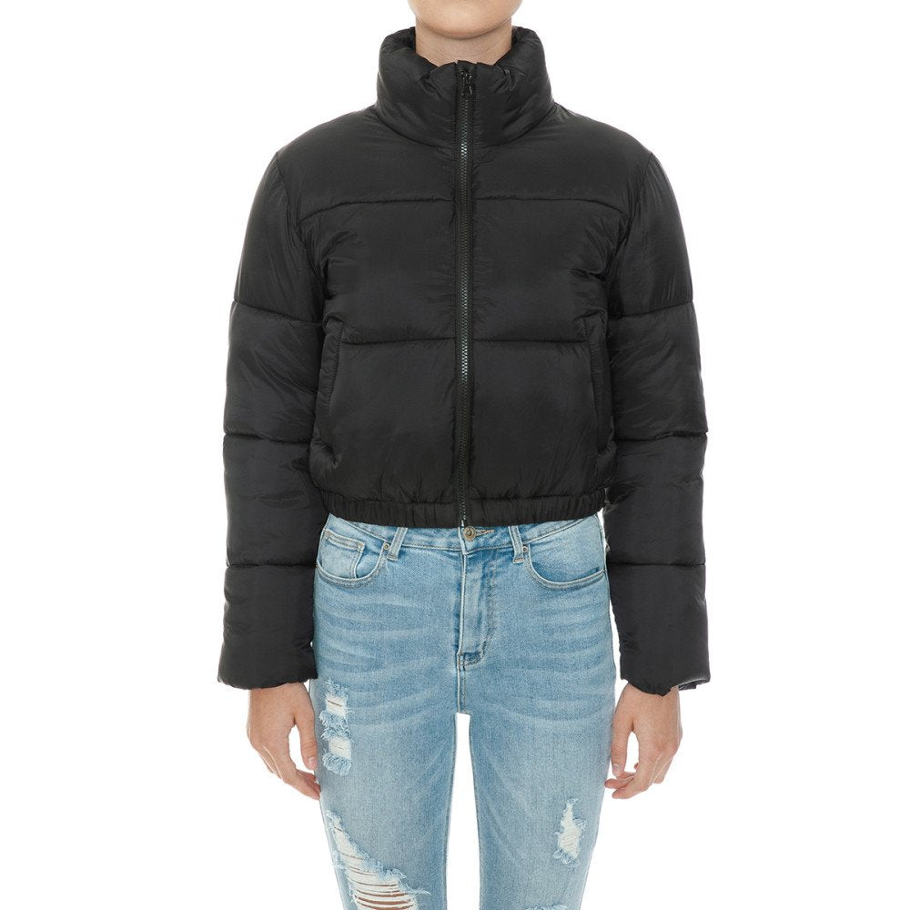 High Neck Zip-Up Puffer Jacket