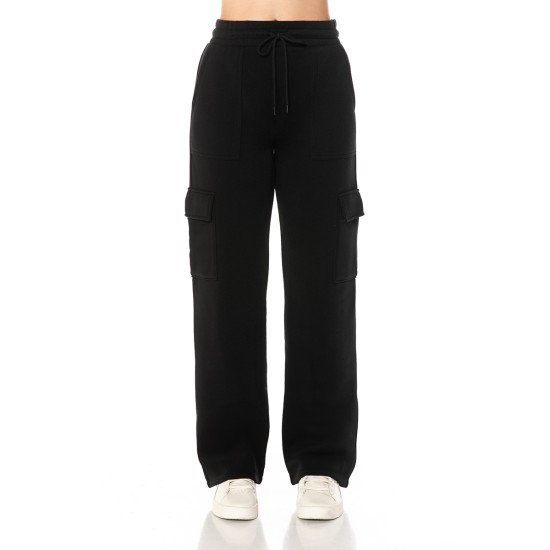 Fleece Cargo Straight Sweatpants