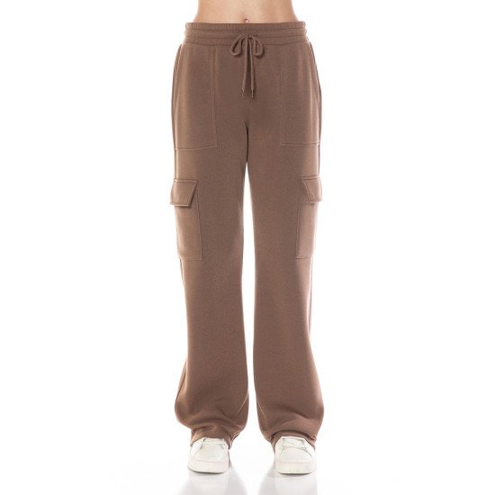 Fleece Cargo Straight Sweatpants