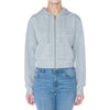 Fleece Zip-Up Crop Hoodie