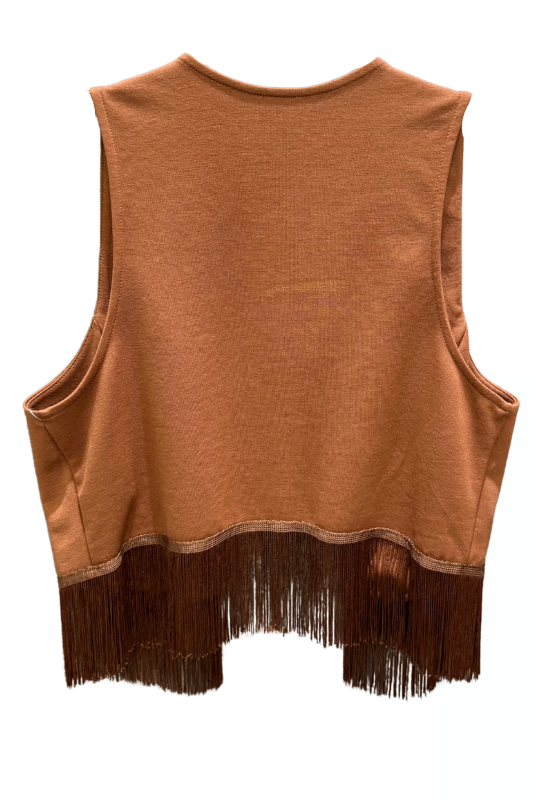 Open Front Fringe Vest