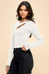 Asymmetrical Cut Out Crop Top