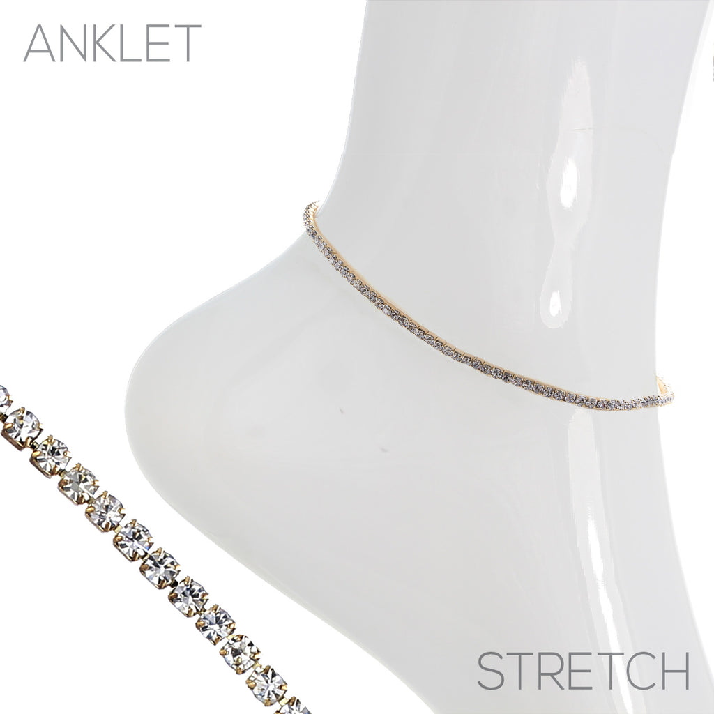 Single Crystal Stretch Anklet