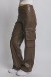 PU Relaxed Cargo Pant