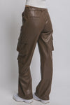 PU Relaxed Cargo Pant