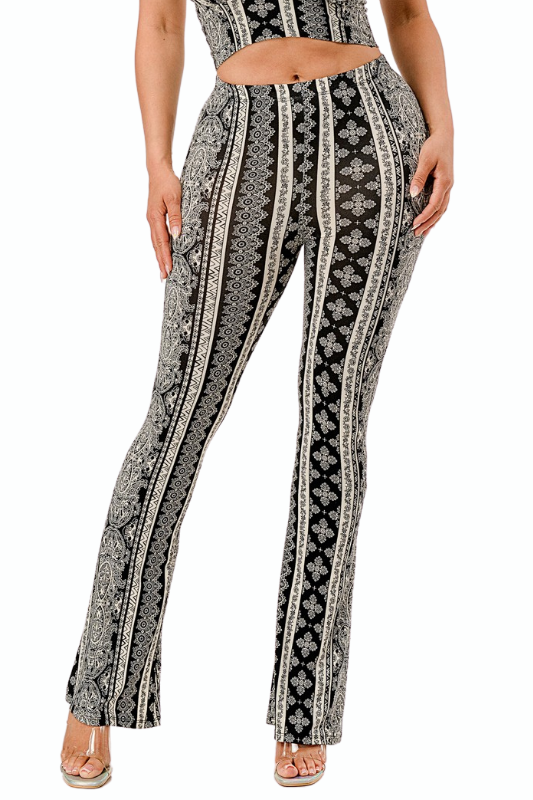 Paisley Bandana Print Flare Legging