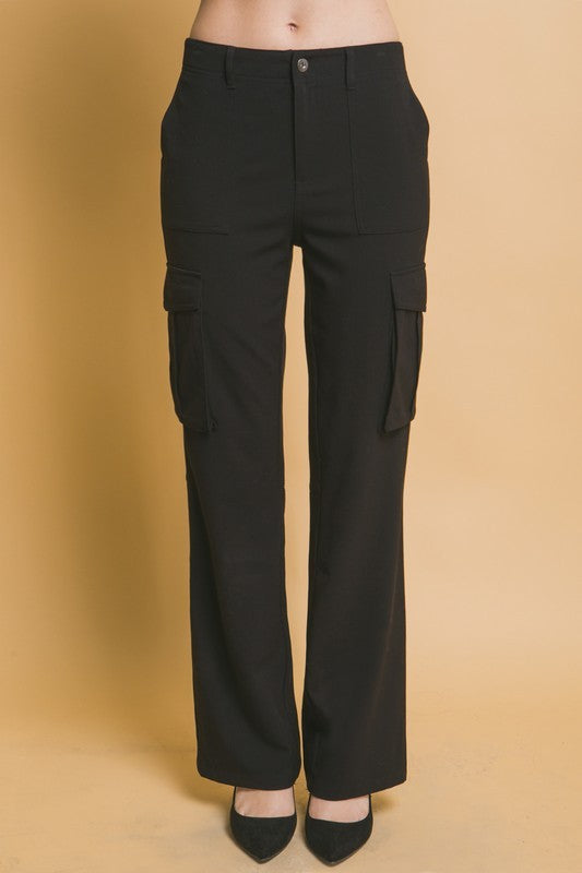 Twill Cargo Relaxed Pants