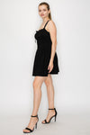 Ruffled Mini Drop Waist A-Line Dress