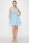 Ruffled Mini Drop Waist A-Line Dress