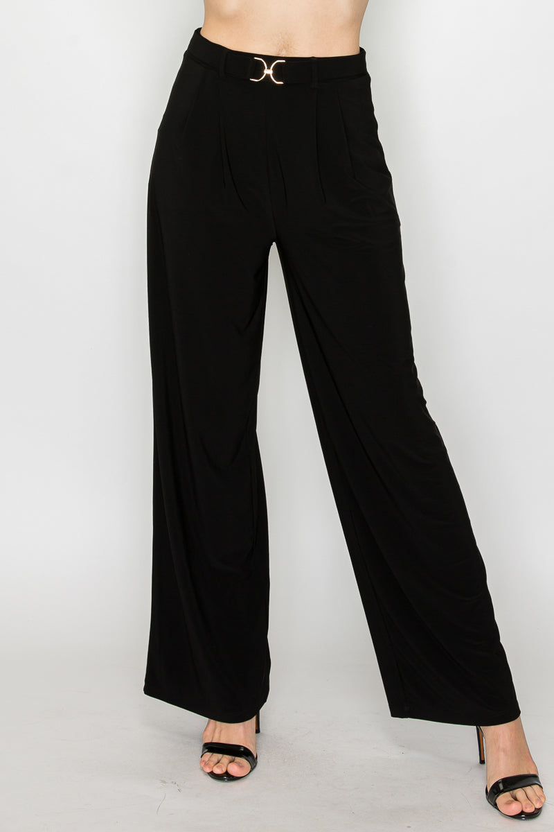 Metal Trim Slinky Wide Pant