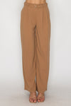 Metal Belt Detail Wide Leg Pant