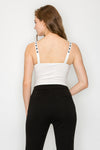 Eyelet Strap Bow Tank Top