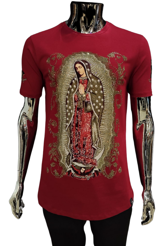 Virgin Mary Rhinestone Pray Tee