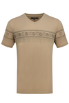 Geo Trim Crystal V-Neck Tee