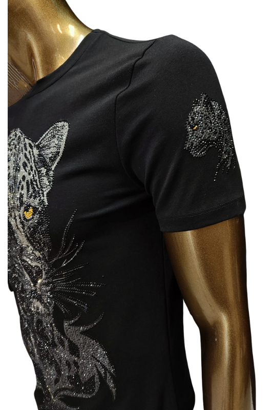 Spotted Panther Crystal Tee