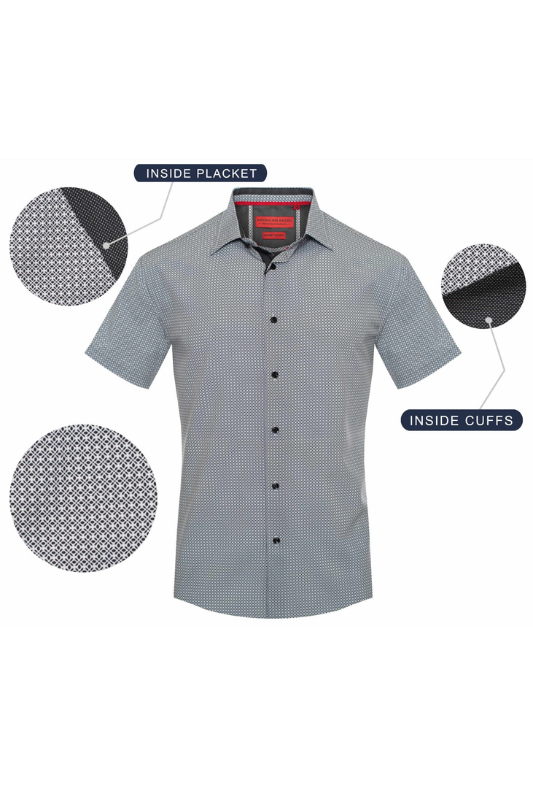 Mini Multi Cross Button Up