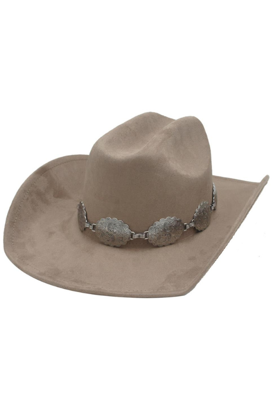 Concho Metal Trim Cowboy Hat